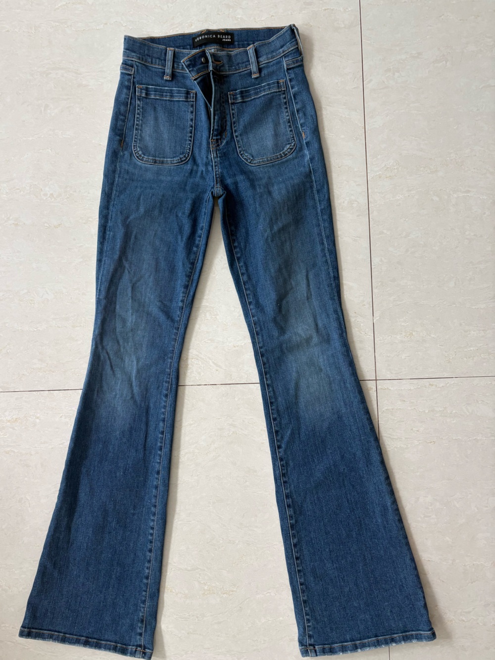 Veronica Beard Beverly High-Rise Flare Jeans Medium Wash Size 26